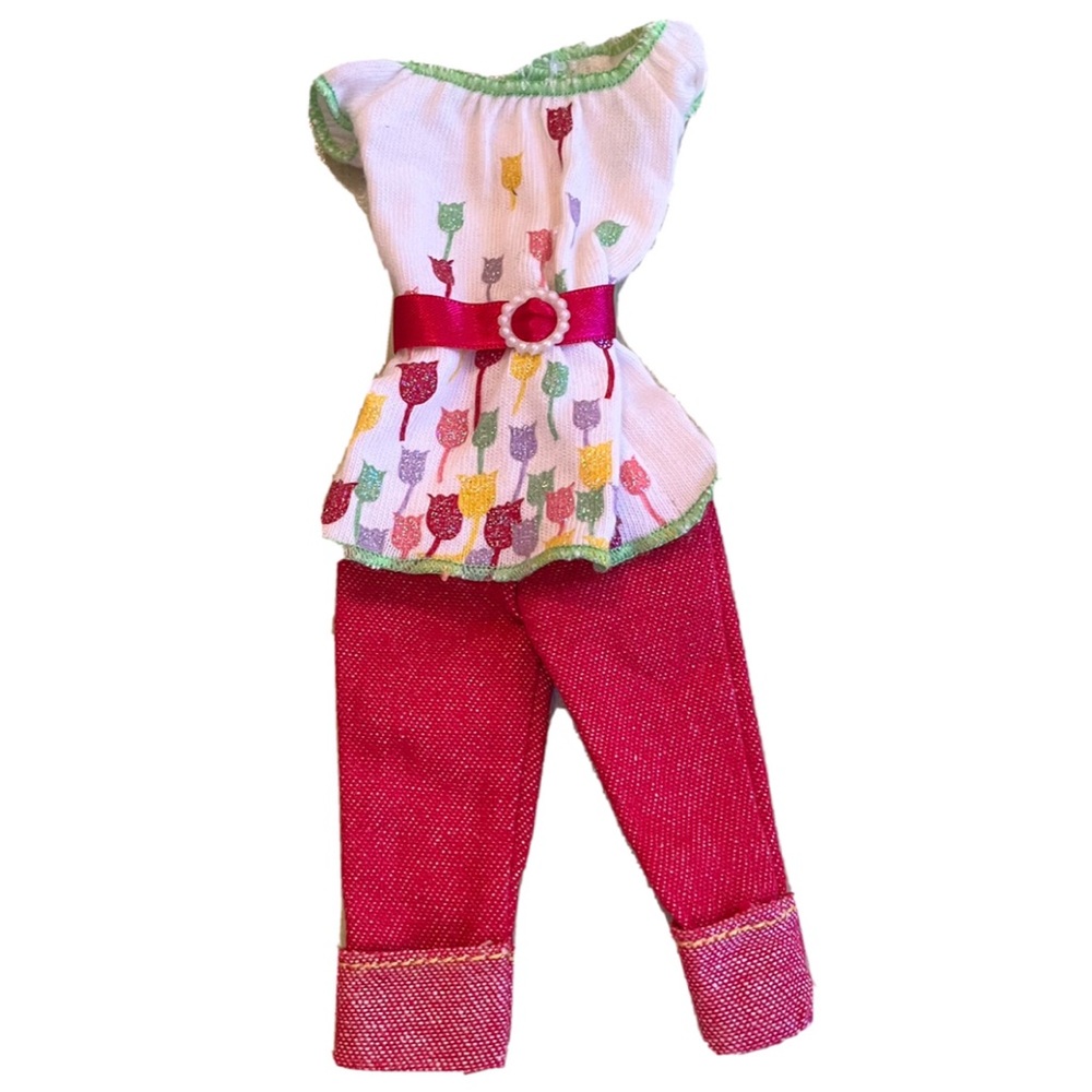 Mattel Easter Flowers Barbie Original Outfit 2007 Top Pants #M0928 Retired